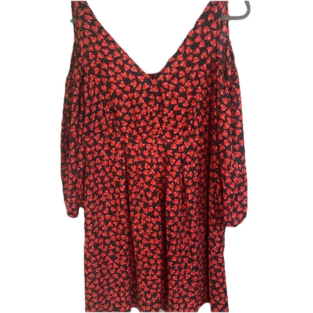 Disney Alice Through Looking Glass Heart Dress Cold Shoulder Hearts Valentine's